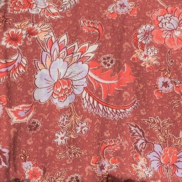 Boho Retro 70 Tiered Dress Floral Rayon Sz XXL NWT - Picture 6 of 9